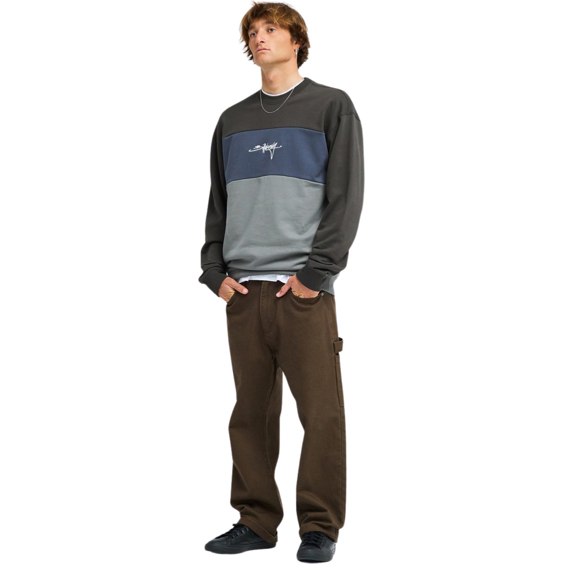 2026 Billabong Mens New Kids Crew Sweatshirt EBYFT00183 - Raven